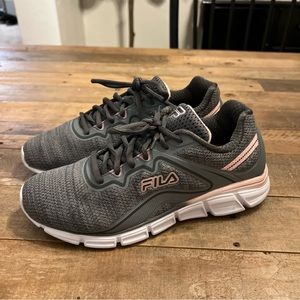 FILA Ladies Gray And Pink Athletic Shoe size 8.5